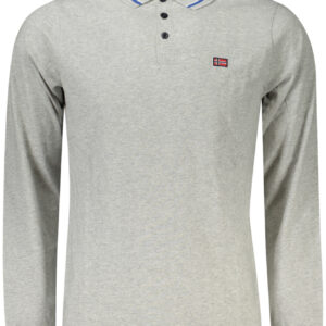 NORWAY 1963 POLO MANICHE LUNGHE UOMO GRIGIO