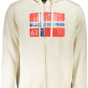 NORWAY 1963 FELPA CON ZIP UOMO BIANCO