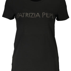 PATRIZIA PEPE T-SHIRT MANICHE CORTE DONNA NERO