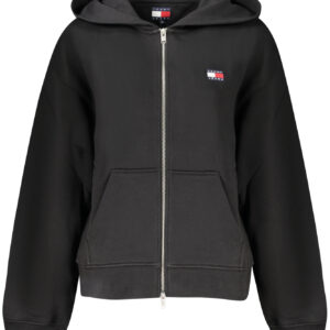 TOMMY HILFIGER FELPA CON ZIP DONNA NERO