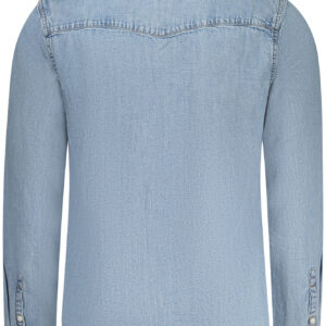 GUESS JEANS CAMICIA MANICHE LUNGHE UOMO AZZURRO