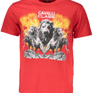 CAVALLI CLASS T-SHIRT MANICHE CORTE UOMO ROSSO