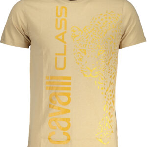 CAVALLI CLASS T-SHIRT MANICHE CORTE UOMO BEIGE