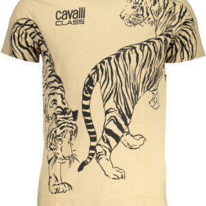 CAVALLI CLASS T-SHIRT MANICHE CORTE UOMO BEIGE