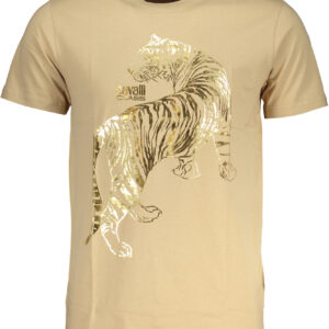 CAVALLI CLASS T-SHIRT MANICHE CORTE UOMO BEIGE