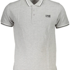 CAVALLI CLASS POLO MANICHE CORTE UOMO GRIGIO