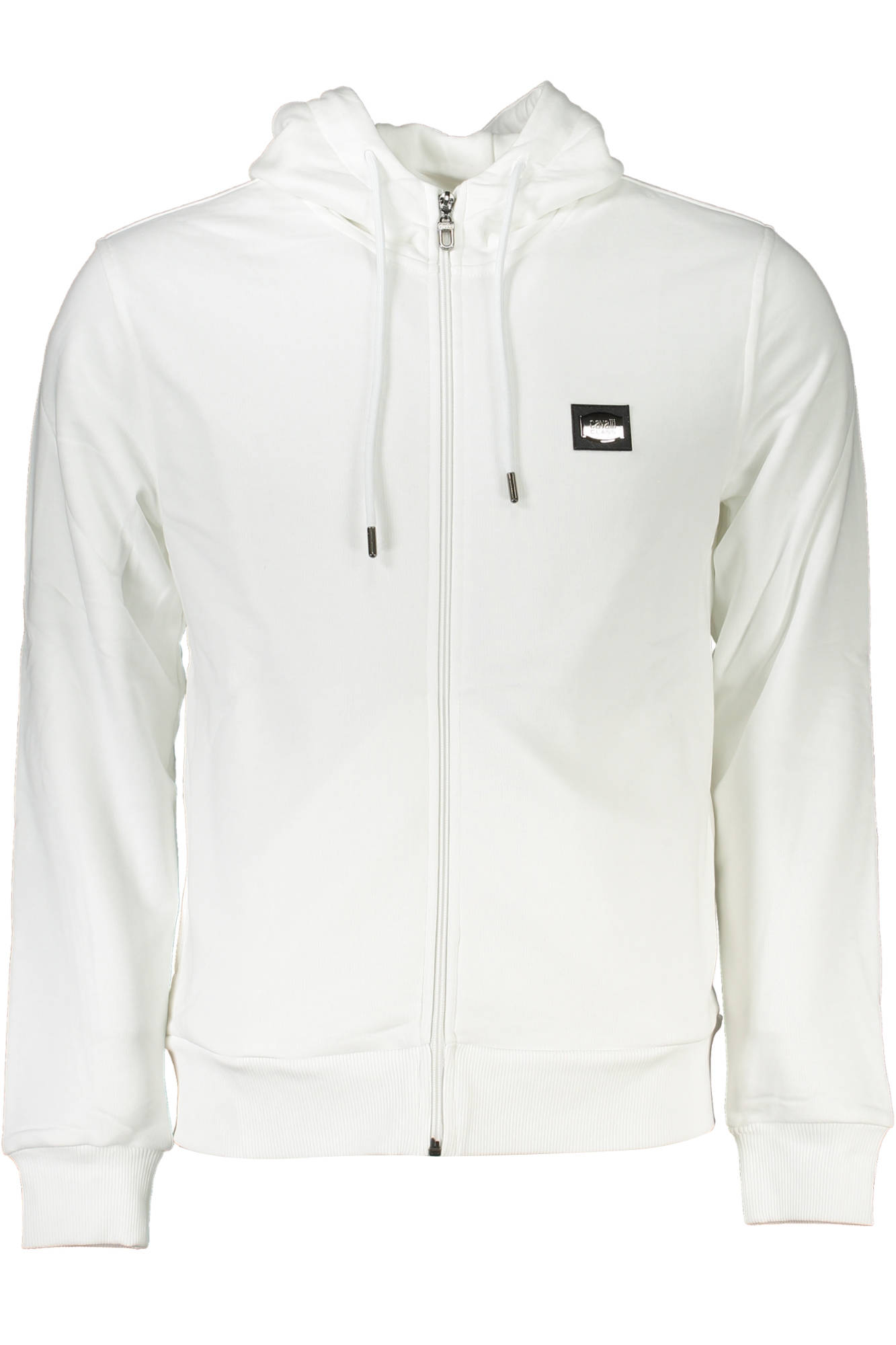 CAVALLI CLASS FELPA CON ZIP UOMO BIANCO