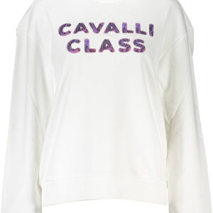 CAVALLI CLASS FELPA SENZA ZIP DONNA BIANCO