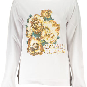 CAVALLI CLASS FELPA SENZA ZIP DONNA BIANCO