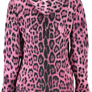 CAVALLI CLASS FELPA CON ZIP DONNA ROSA