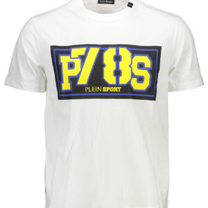PLEIN SPORT T-SHIRT MANICHE CORTE UOMO BIANCO