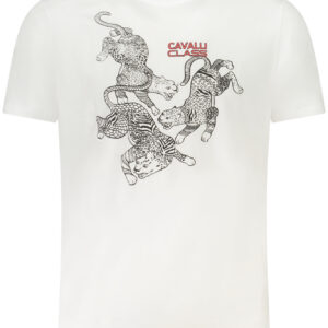 CAVALLI CLASS T-SHIRT MANICHE CORTE UOMO BIANCO