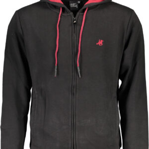 U.S. GRAND POLO FELPA CON ZIP UOMO NERO