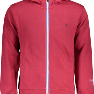 U.S. GRAND POLO FELPA CON ZIP UOMO ROSSO