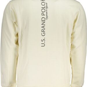 U.S. GRAND POLO FELPA CON ZIP UOMO BIANCO