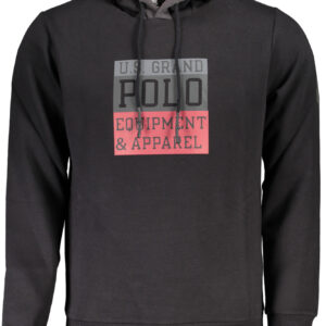 U.S. GRAND POLO FELPA SENZA ZIP UOMO NERO