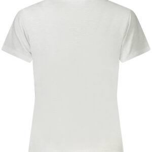 GUESS JEANS T-SHIRT MANICHE CORTE DONNA BIANCO