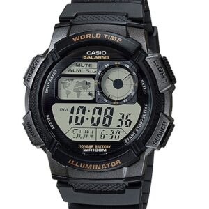 CASIO SPORT Mod. DIVER - WORLD TIME ILLUMINATOR 5 ALARMS, 10 YEARS BATTERY - BLACK