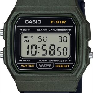 CASIO VINTAGE Mod. F-91 BIO RESIN STRAP - FOREST GREEN