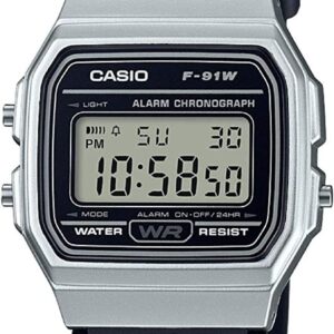 CASIO VINTAGE Mod. F-91 BIO RESIN STRAP - SILVER