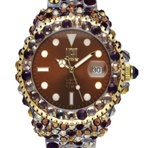 LIGHT TIME Mod. MEDITERRANEO - Full Strass / Brown