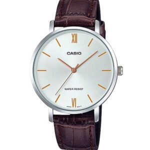 CASIO COLLECTION Mod. MINIMAL, LEATHER - SILVER
