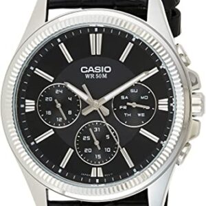 CASIO Mod. DAY DATE MULTIFUNCTION, LEATHER - BLACK