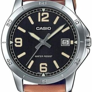 CASIO COLLECTION Mod. CASUAL DATE,  LEATHER - BLACK