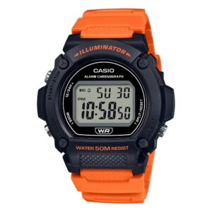 CASIO TIMELESS COLLECTION Mod. SPORT- ILLUMINATOR, WR 50M, ALARM, CHRONOGRAPH - BLACK (Brilliant color strap)