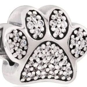 PANDORA JEWELRY Mod. SPARKLING PAW PRINT & HEART