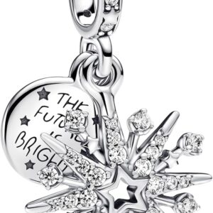 PANDORA CHARMS Mod. SPARKLING FIREWORK DOUBLE DANGLE
