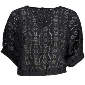 DESIGUAL T-SHIRT MANICHE CORTE DONNA NERO