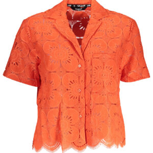 DESIGUAL CAMICIA MANICHE CORTE DONNA ARANCIO