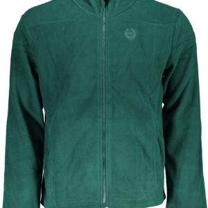 GIAN MARCO VENTURI FELPA CON ZIP UOMO VERDE