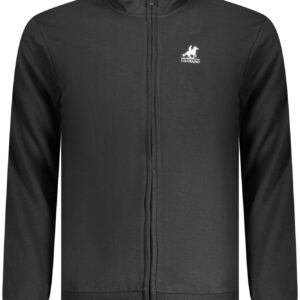 U.S. GRAND POLO FELPA CON ZIP UOMO NERO