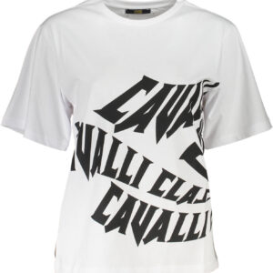 CAVALLI CLASS T-SHIRT MANICHE CORTE DONNA BIANCO