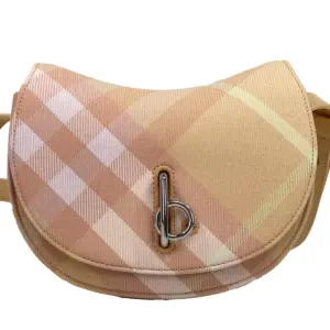 Mini Check Rocking Horse Crossbody Bag Purse Peach