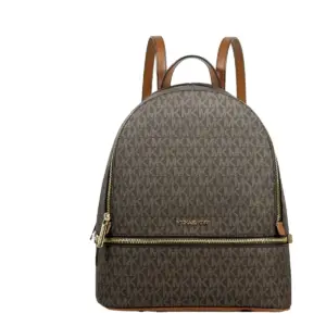 Rhea Medium PVC Backpack Bookbag Brown