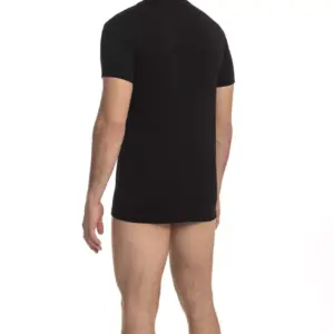 Black Cotton Men T-Shirt