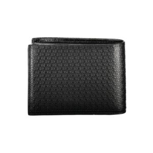 Sleek Black Leather Bifold Wallet with RFID Block