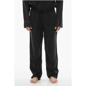 Faded Effect Solid Color UMSET-LOOMY Long Pyjamas Set with C