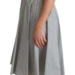 Chic Polka Dotted Sleeveless A-Line Dress