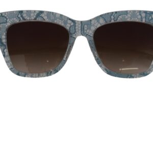 Elegant Lace Detail Blue Sunglasses