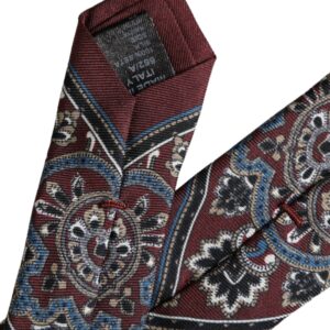 Bordeaux Printed 100% Silk Adjustable Men Tie