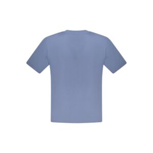 Blue Cotton Men T-Shirt