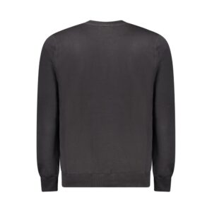 Black Cotton Men Sweater