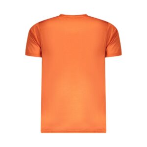 Orange Polyester Men T-Shirt