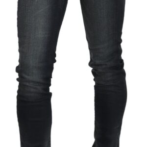 Elegant Low Waist Skinny Black Jeans