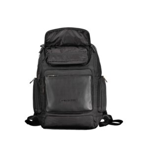 Black Recycled Polyethylene Men Backpack