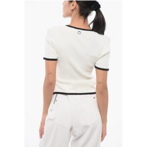Ribbed BALLOTA Cardigan with Contrasting Trims